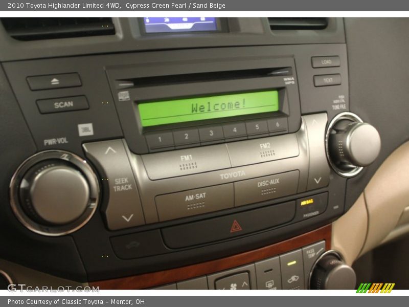 Cypress Green Pearl / Sand Beige 2010 Toyota Highlander Limited 4WD