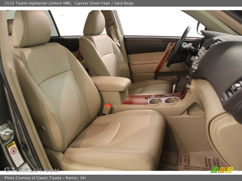 Cypress Green Pearl / Sand Beige 2010 Toyota Highlander Limited 4WD