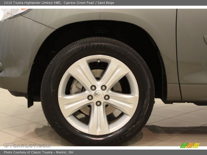 Cypress Green Pearl / Sand Beige 2010 Toyota Highlander Limited 4WD