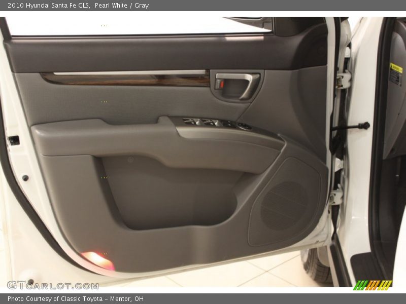 Pearl White / Gray 2010 Hyundai Santa Fe GLS