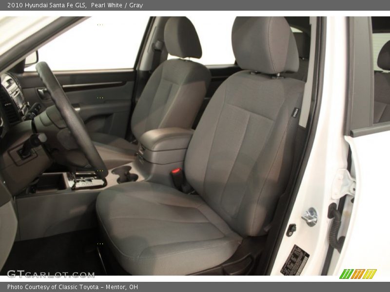 Pearl White / Gray 2010 Hyundai Santa Fe GLS