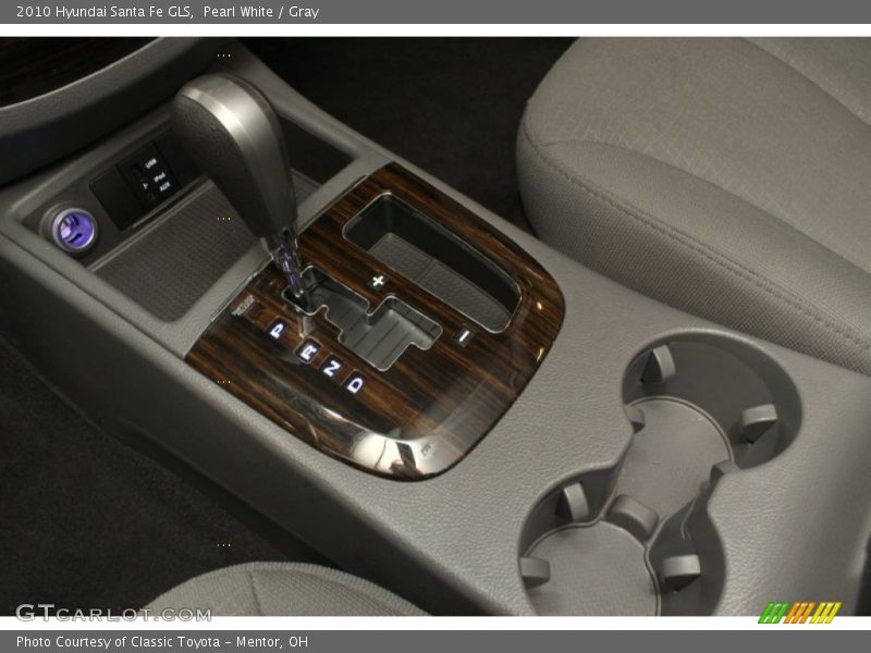 Pearl White / Gray 2010 Hyundai Santa Fe GLS