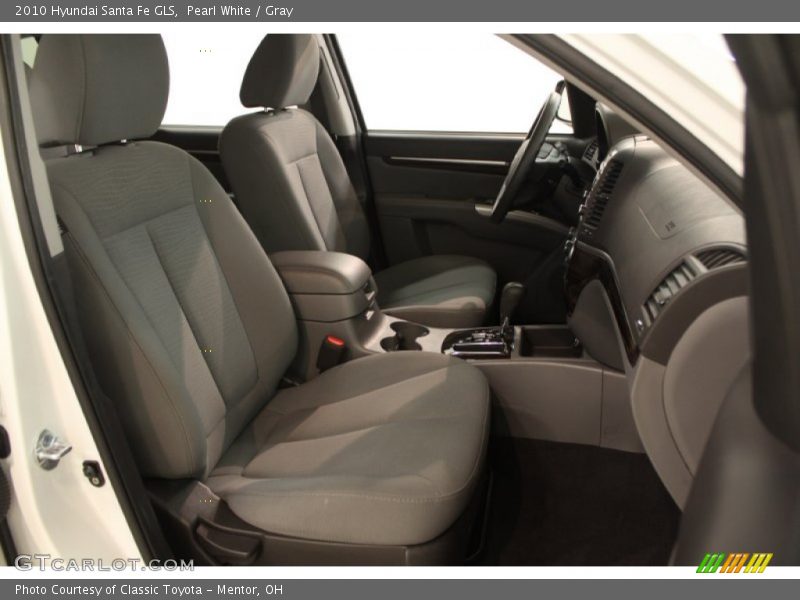 Pearl White / Gray 2010 Hyundai Santa Fe GLS