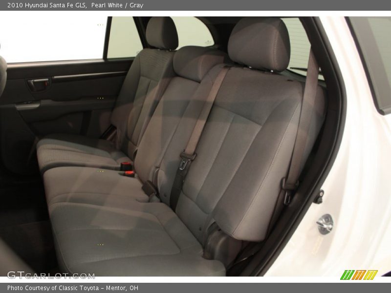 Pearl White / Gray 2010 Hyundai Santa Fe GLS