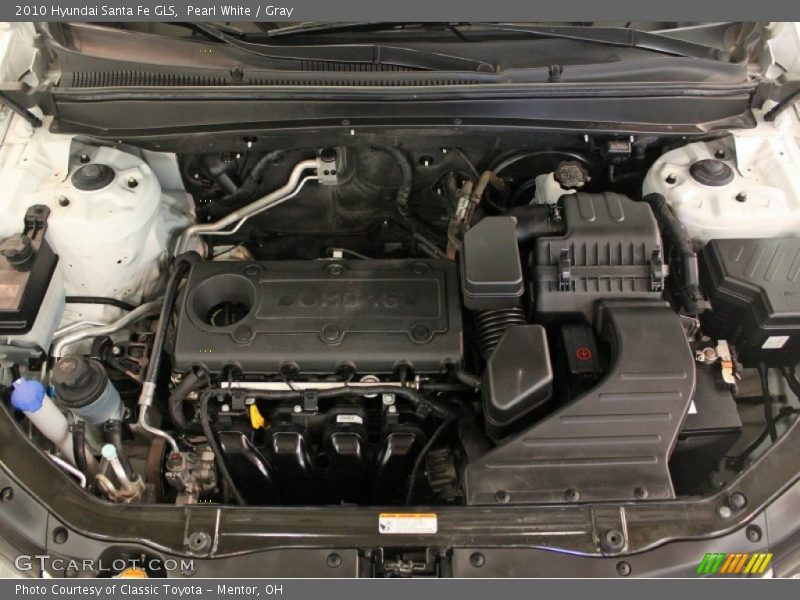 Pearl White / Gray 2010 Hyundai Santa Fe GLS
