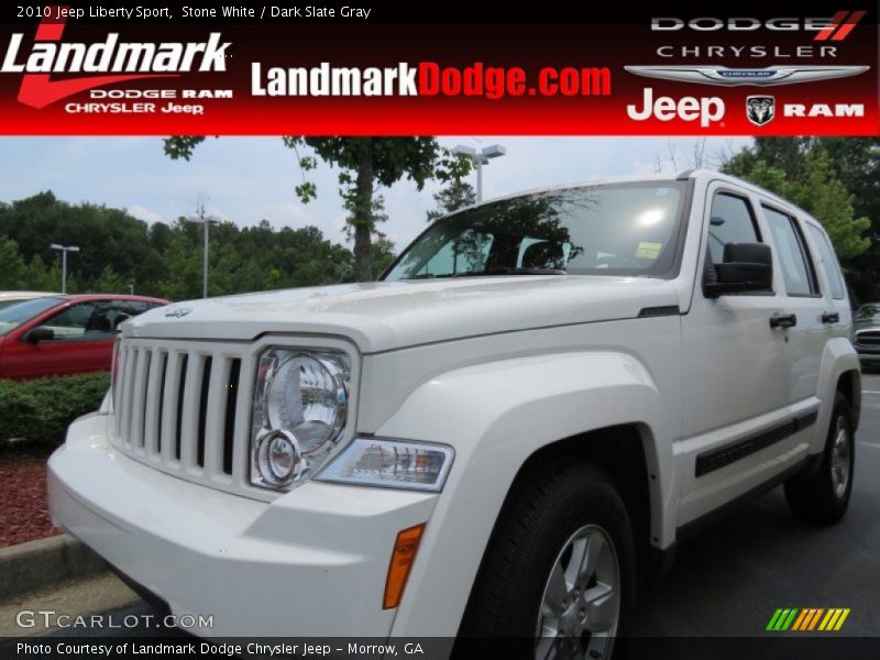 Stone White / Dark Slate Gray 2010 Jeep Liberty Sport