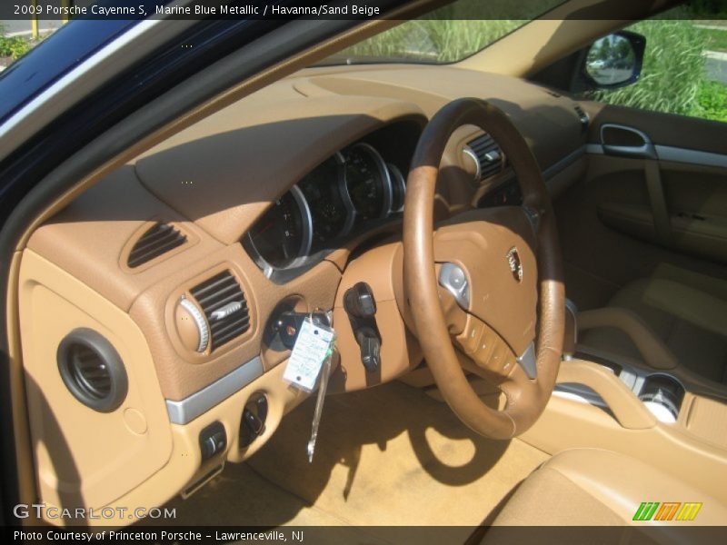 Marine Blue Metallic / Havanna/Sand Beige 2009 Porsche Cayenne S