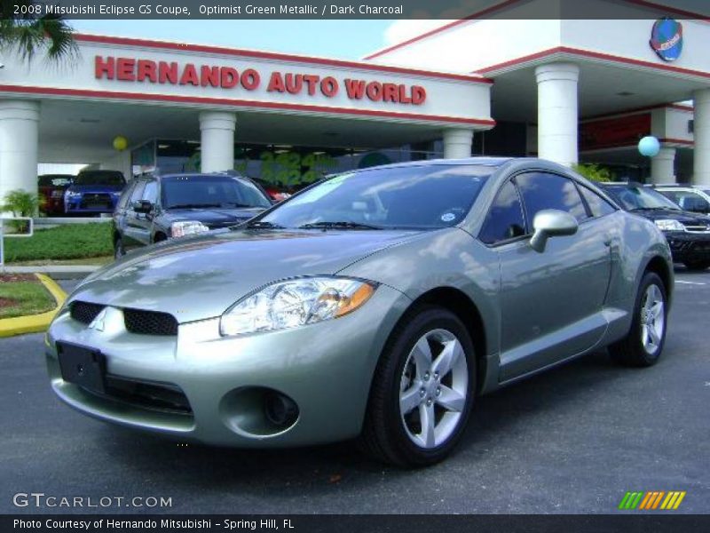 Optimist Green Metallic / Dark Charcoal 2008 Mitsubishi Eclipse GS Coupe