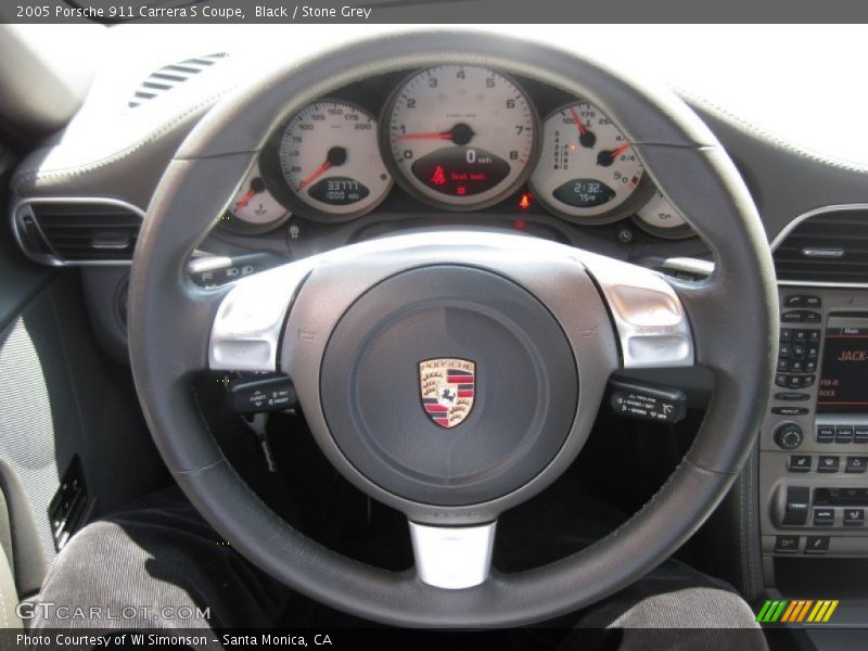 Black / Stone Grey 2005 Porsche 911 Carrera S Coupe