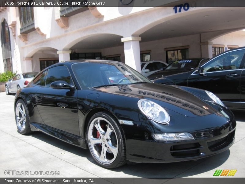 Black / Stone Grey 2005 Porsche 911 Carrera S Coupe