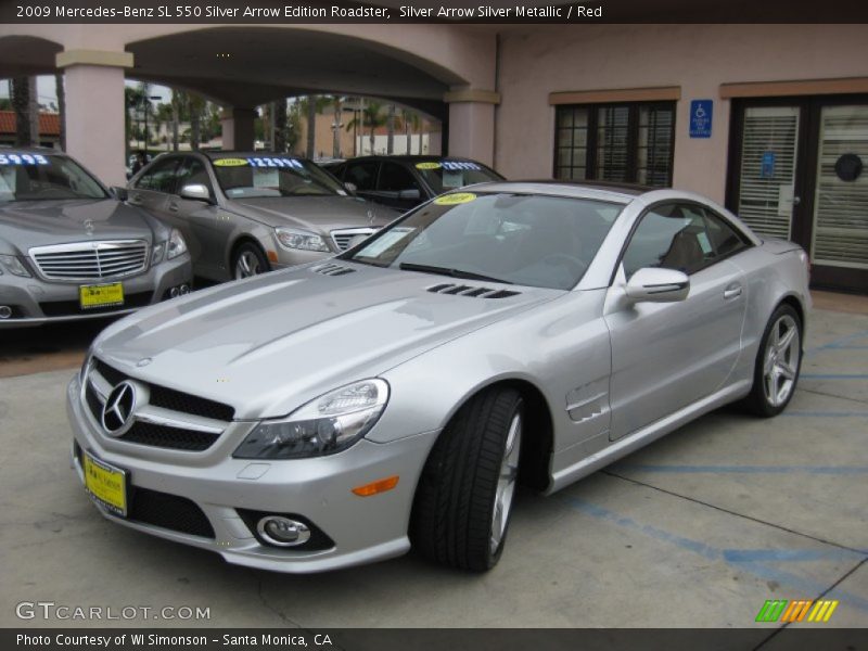 Front 3/4 View of 2009 SL 550 Silver Arrow Edition Roadster