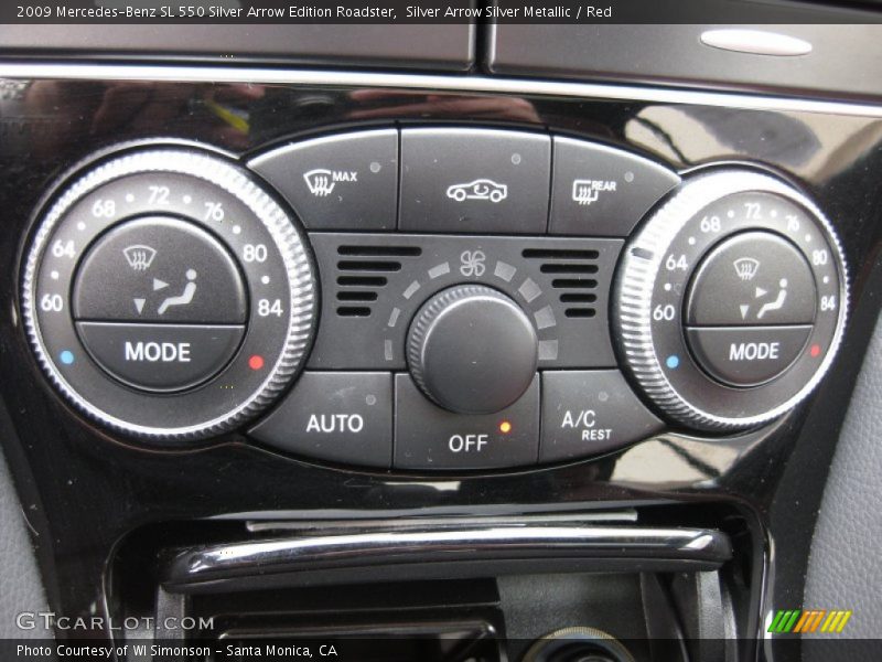 Controls of 2009 SL 550 Silver Arrow Edition Roadster