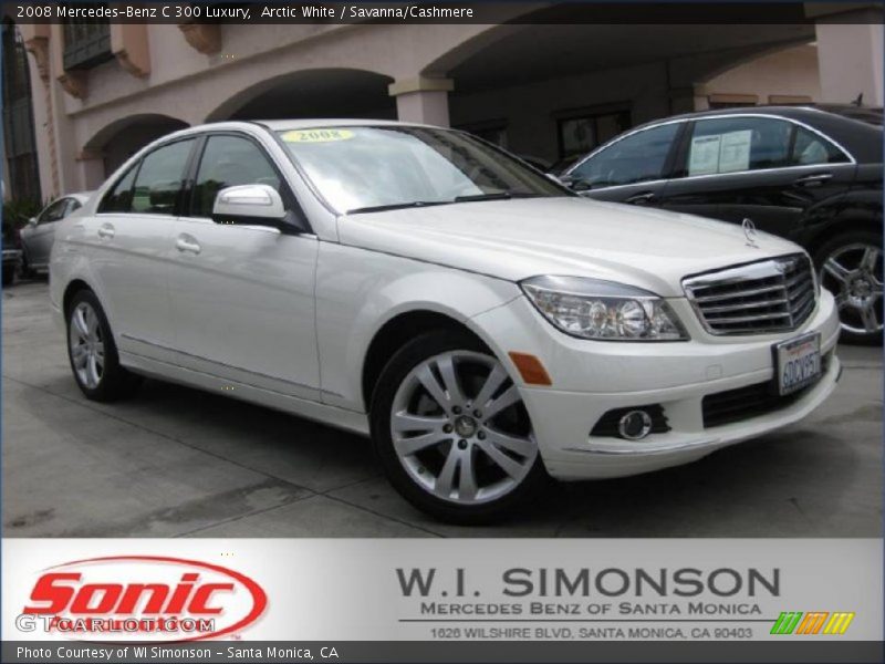 Arctic White / Savanna/Cashmere 2008 Mercedes-Benz C 300 Luxury