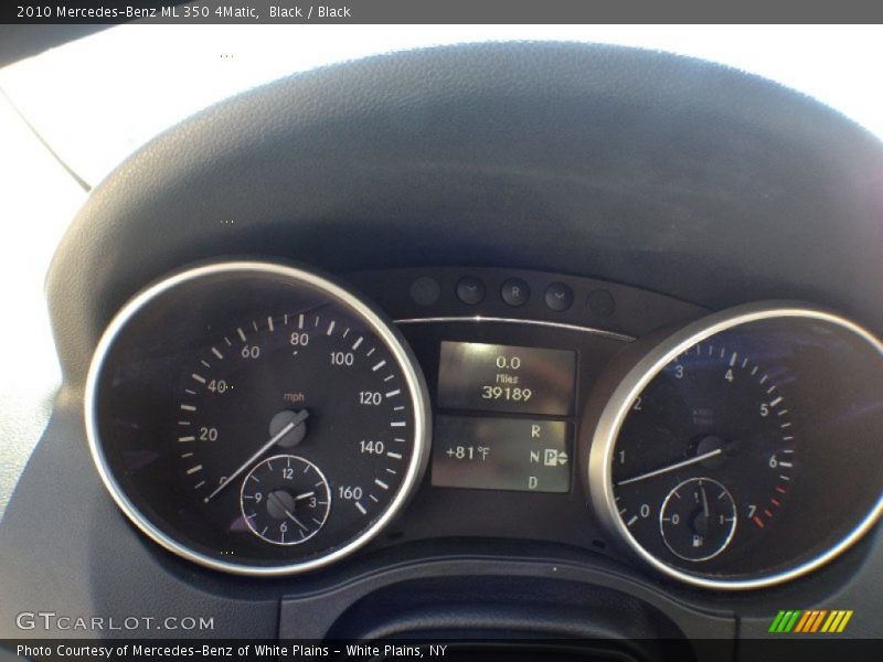 Black / Black 2010 Mercedes-Benz ML 350 4Matic
