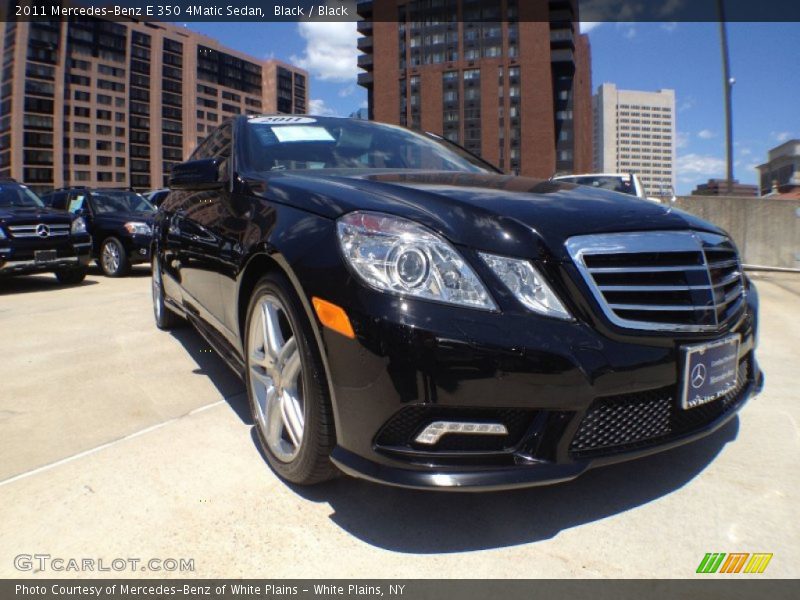 Black / Black 2011 Mercedes-Benz E 350 4Matic Sedan