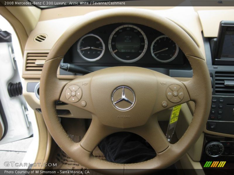 Arctic White / Savanna/Cashmere 2008 Mercedes-Benz C 300 Luxury