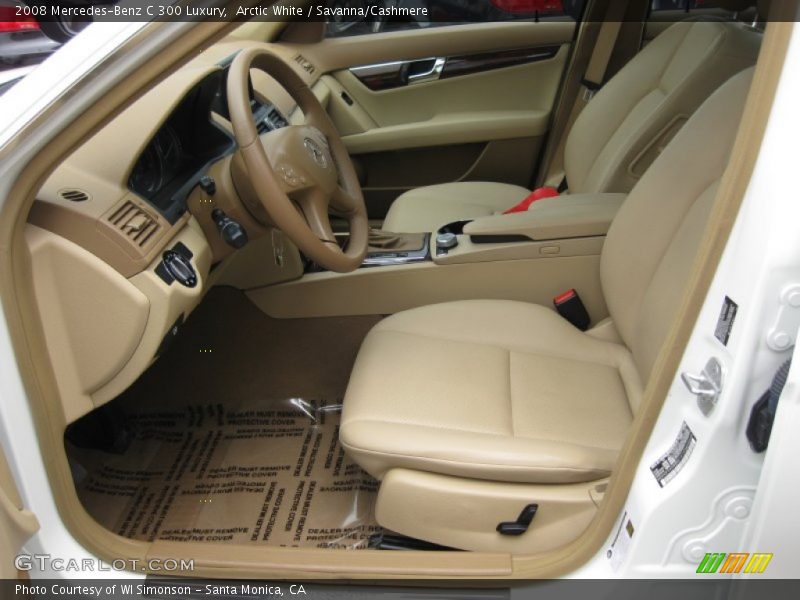 Arctic White / Savanna/Cashmere 2008 Mercedes-Benz C 300 Luxury