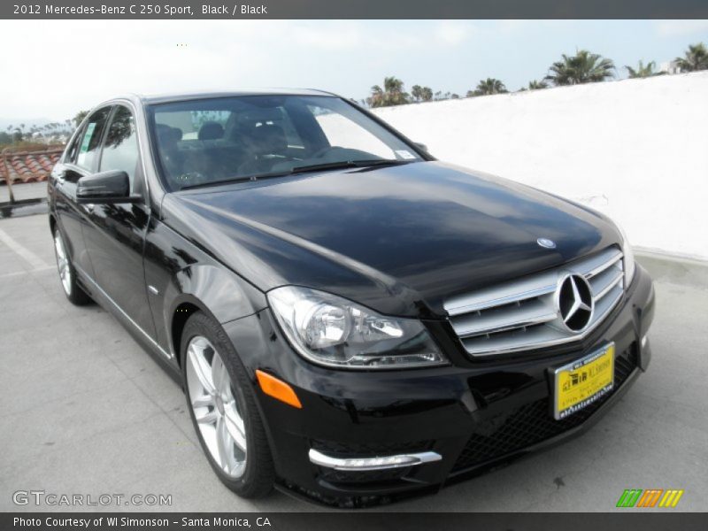 Black / Black 2012 Mercedes-Benz C 250 Sport