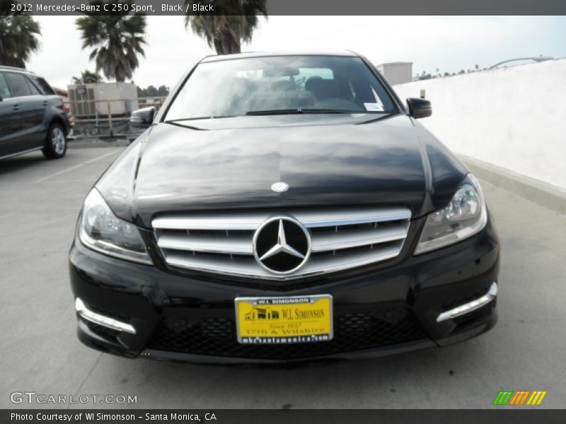 Black / Black 2012 Mercedes-Benz C 250 Sport