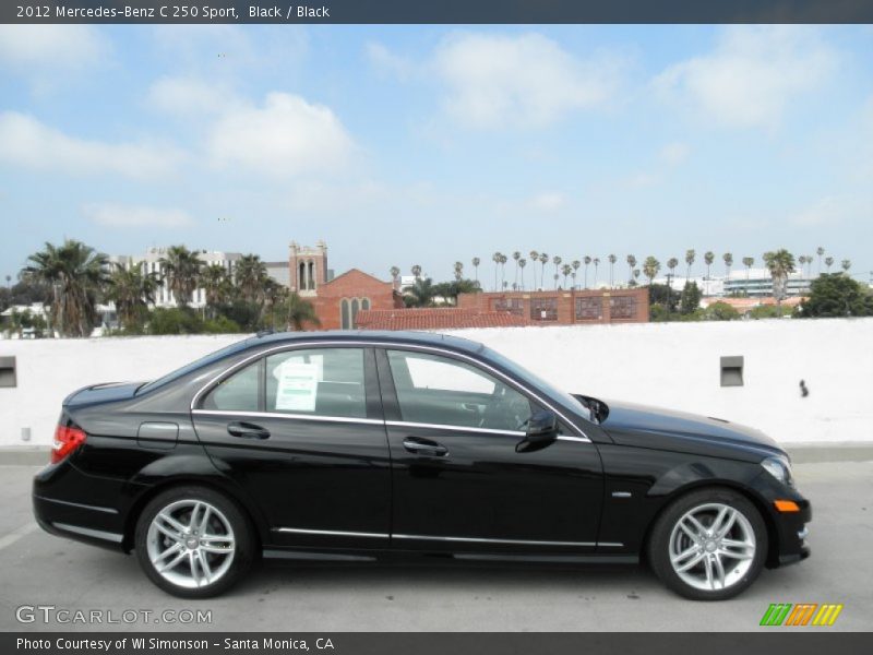 Black / Black 2012 Mercedes-Benz C 250 Sport