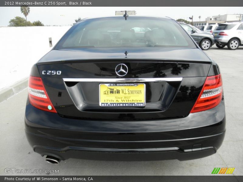 Black / Black 2012 Mercedes-Benz C 250 Sport