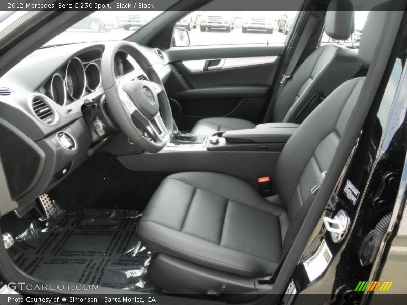 Black / Black 2012 Mercedes-Benz C 250 Sport