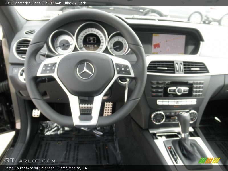 Black / Black 2012 Mercedes-Benz C 250 Sport
