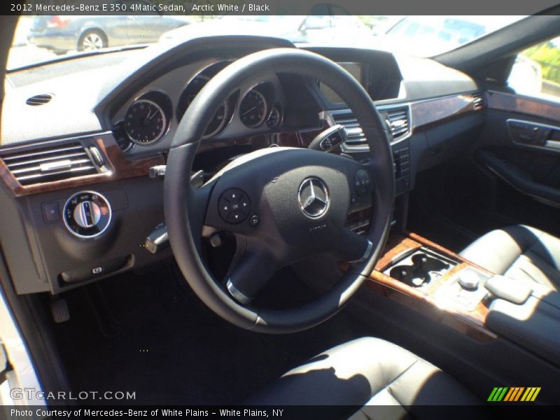 Arctic White / Black 2012 Mercedes-Benz E 350 4Matic Sedan