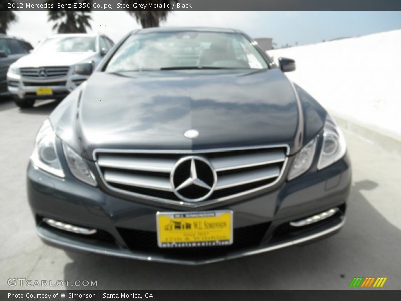 Steel Grey Metallic / Black 2012 Mercedes-Benz E 350 Coupe