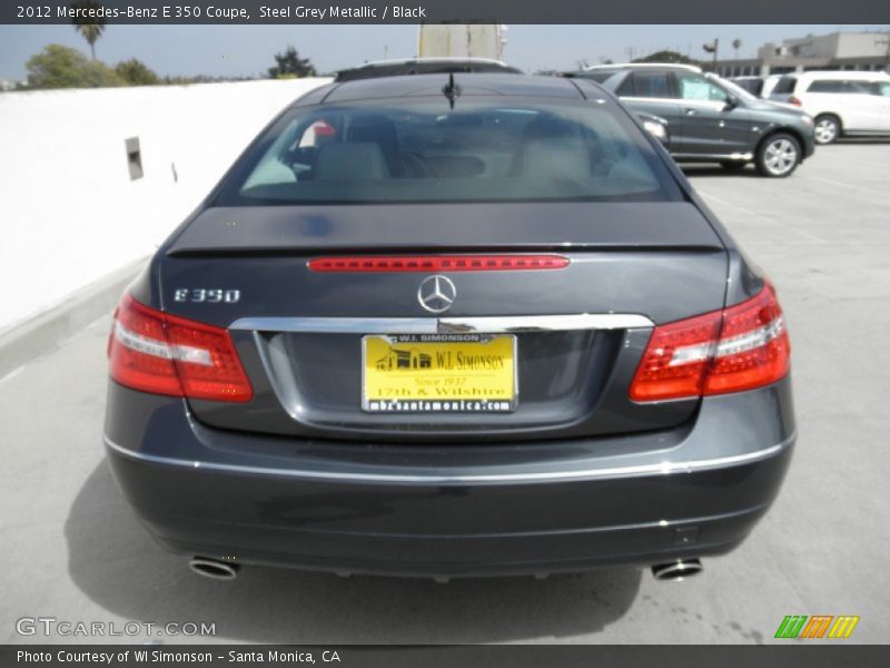 Steel Grey Metallic / Black 2012 Mercedes-Benz E 350 Coupe