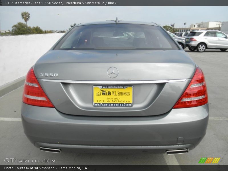 Paladium Silver Metallic / Black 2012 Mercedes-Benz S 550 Sedan