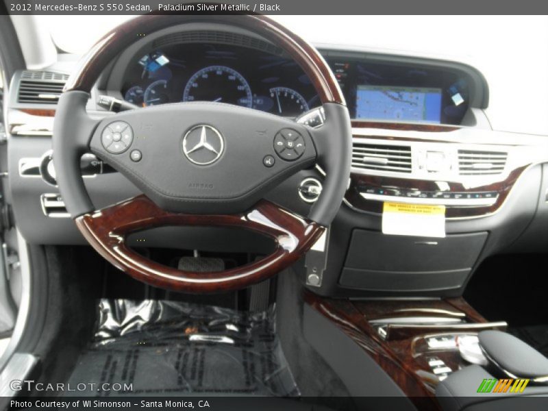Paladium Silver Metallic / Black 2012 Mercedes-Benz S 550 Sedan