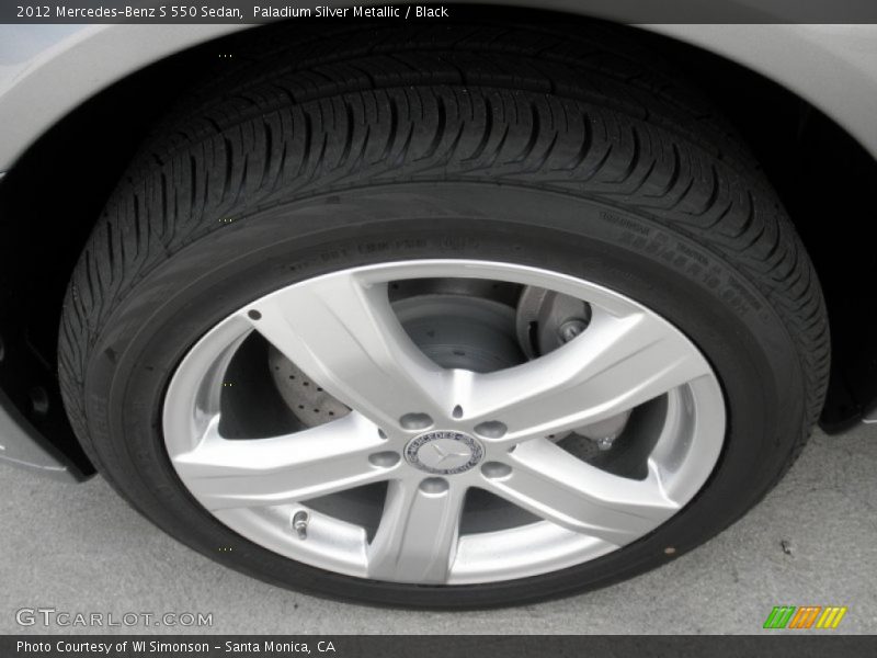 Paladium Silver Metallic / Black 2012 Mercedes-Benz S 550 Sedan