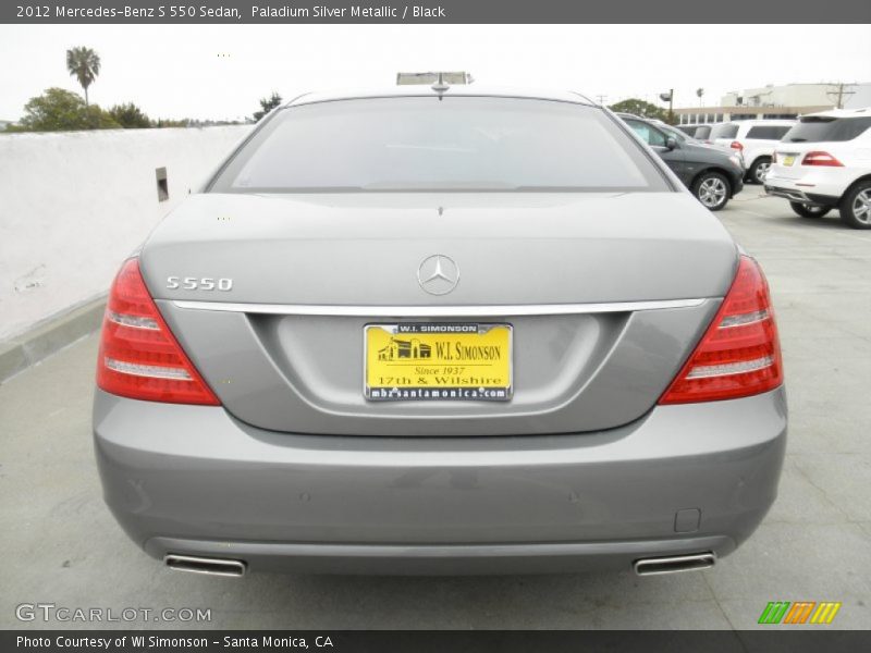 Paladium Silver Metallic / Black 2012 Mercedes-Benz S 550 Sedan