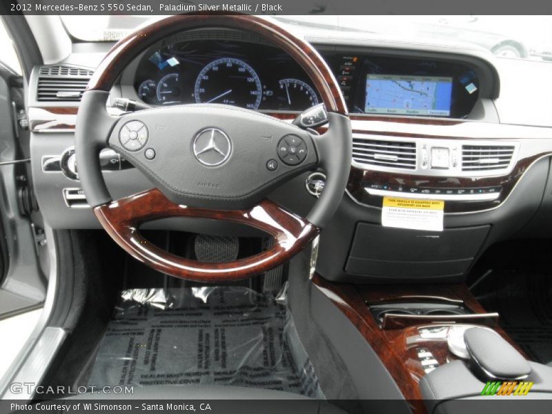Paladium Silver Metallic / Black 2012 Mercedes-Benz S 550 Sedan
