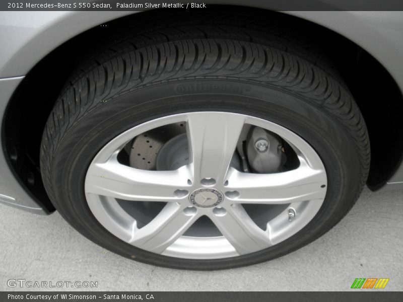 Paladium Silver Metallic / Black 2012 Mercedes-Benz S 550 Sedan