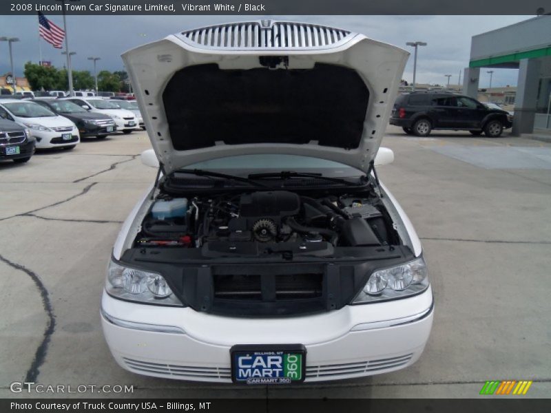 Vibrant White / Black 2008 Lincoln Town Car Signature Limited