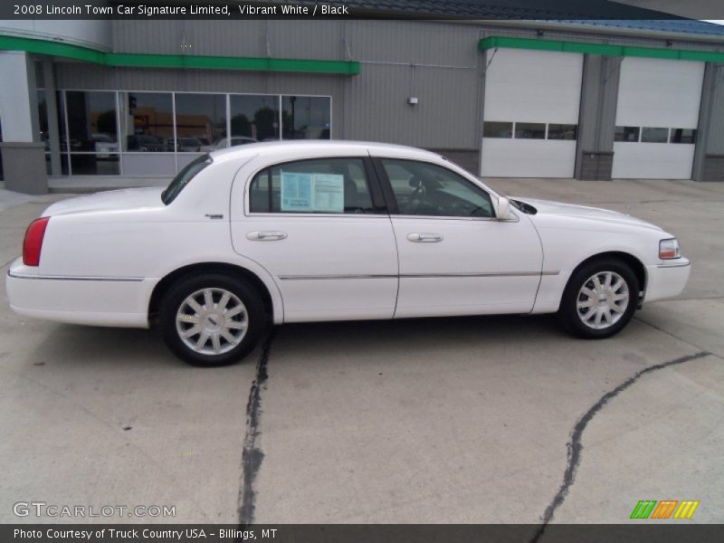 Vibrant White / Black 2008 Lincoln Town Car Signature Limited