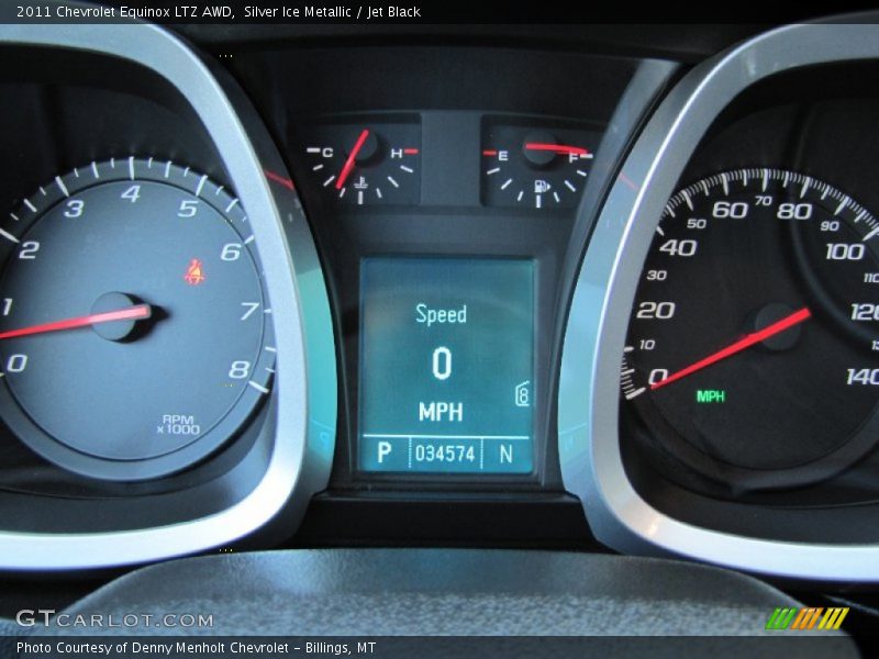 Silver Ice Metallic / Jet Black 2011 Chevrolet Equinox LTZ AWD