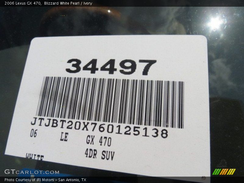 Blizzard White Pearl / Ivory 2006 Lexus GX 470