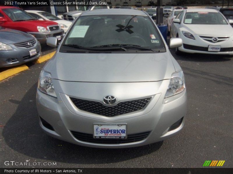 Classic Silver Metallic / Dark Gray 2012 Toyota Yaris Sedan