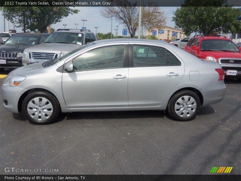 Classic Silver Metallic / Dark Gray 2012 Toyota Yaris Sedan
