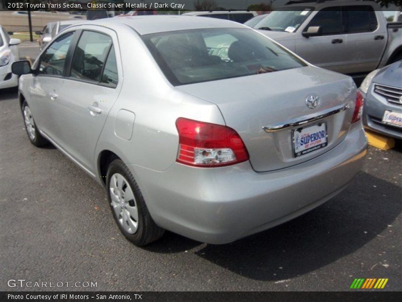 Classic Silver Metallic / Dark Gray 2012 Toyota Yaris Sedan