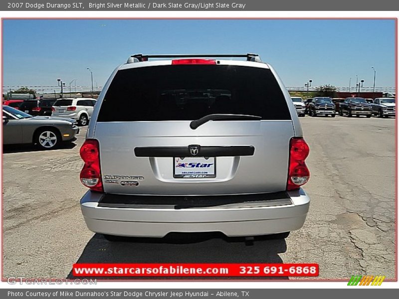 Bright Silver Metallic / Dark Slate Gray/Light Slate Gray 2007 Dodge Durango SLT