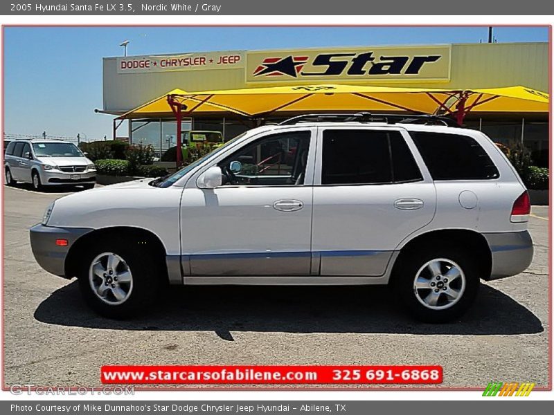 Nordic White / Gray 2005 Hyundai Santa Fe LX 3.5