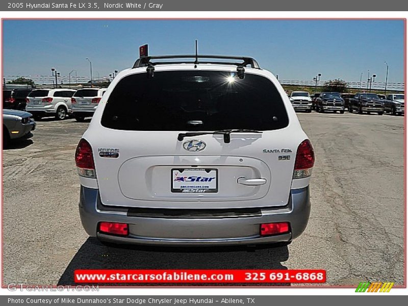 Nordic White / Gray 2005 Hyundai Santa Fe LX 3.5