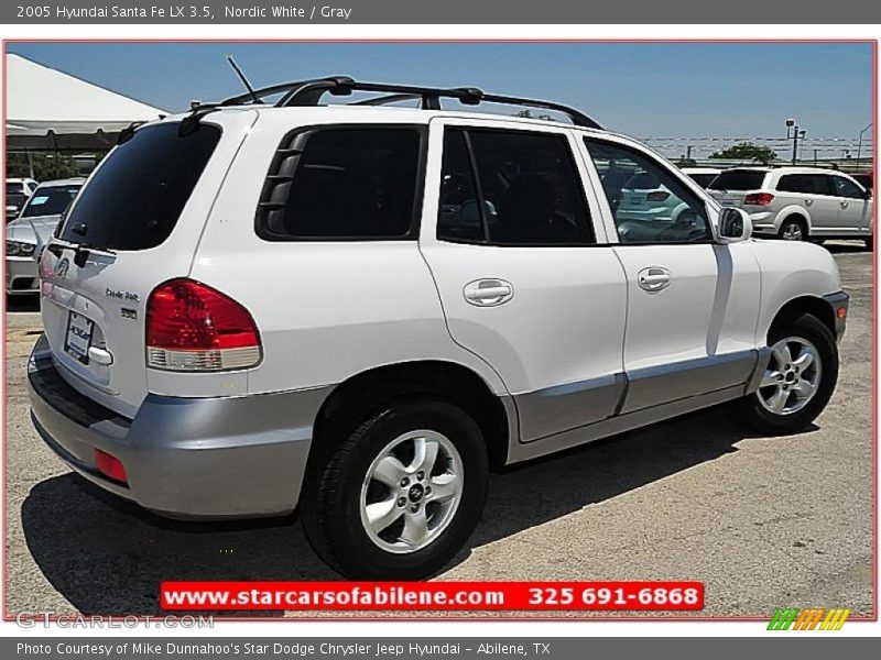 Nordic White / Gray 2005 Hyundai Santa Fe LX 3.5