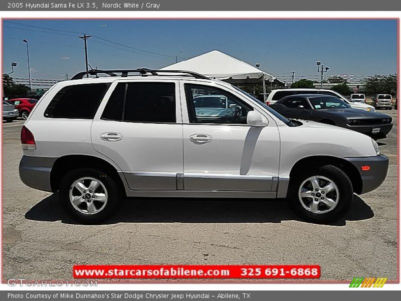 Nordic White / Gray 2005 Hyundai Santa Fe LX 3.5