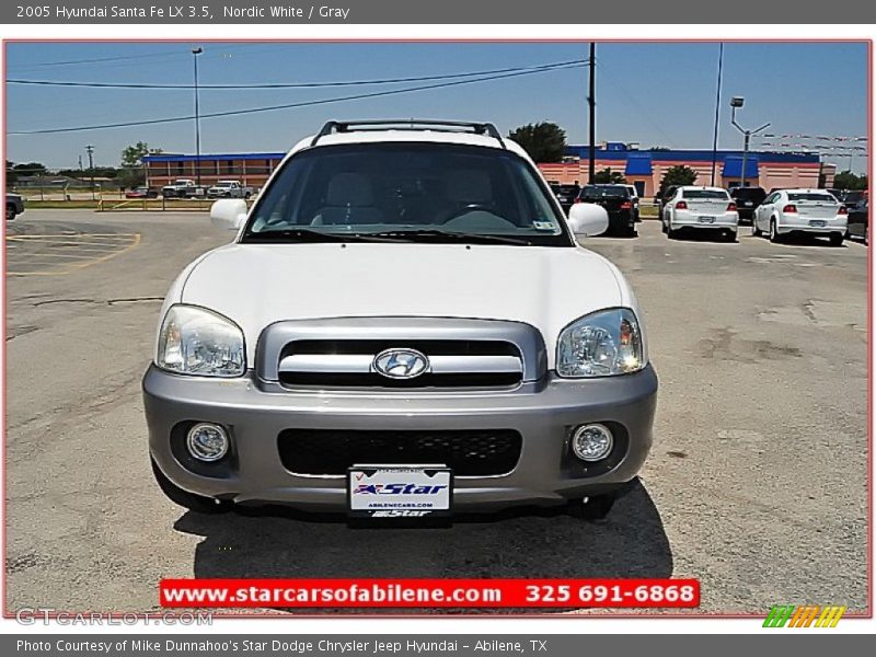 Nordic White / Gray 2005 Hyundai Santa Fe LX 3.5