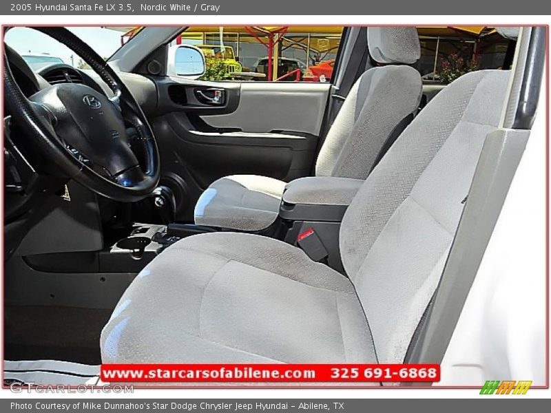Nordic White / Gray 2005 Hyundai Santa Fe LX 3.5